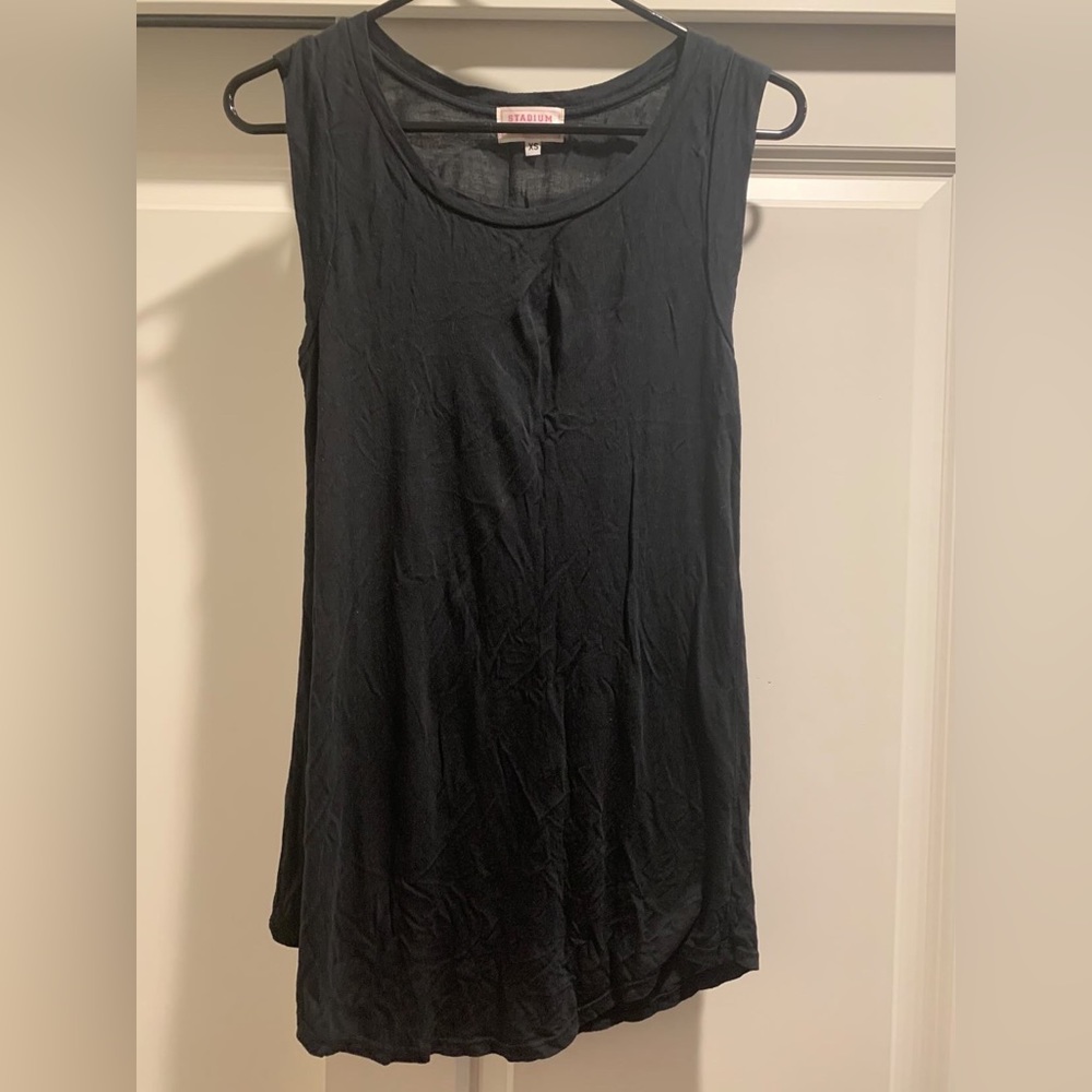 Black tank top.